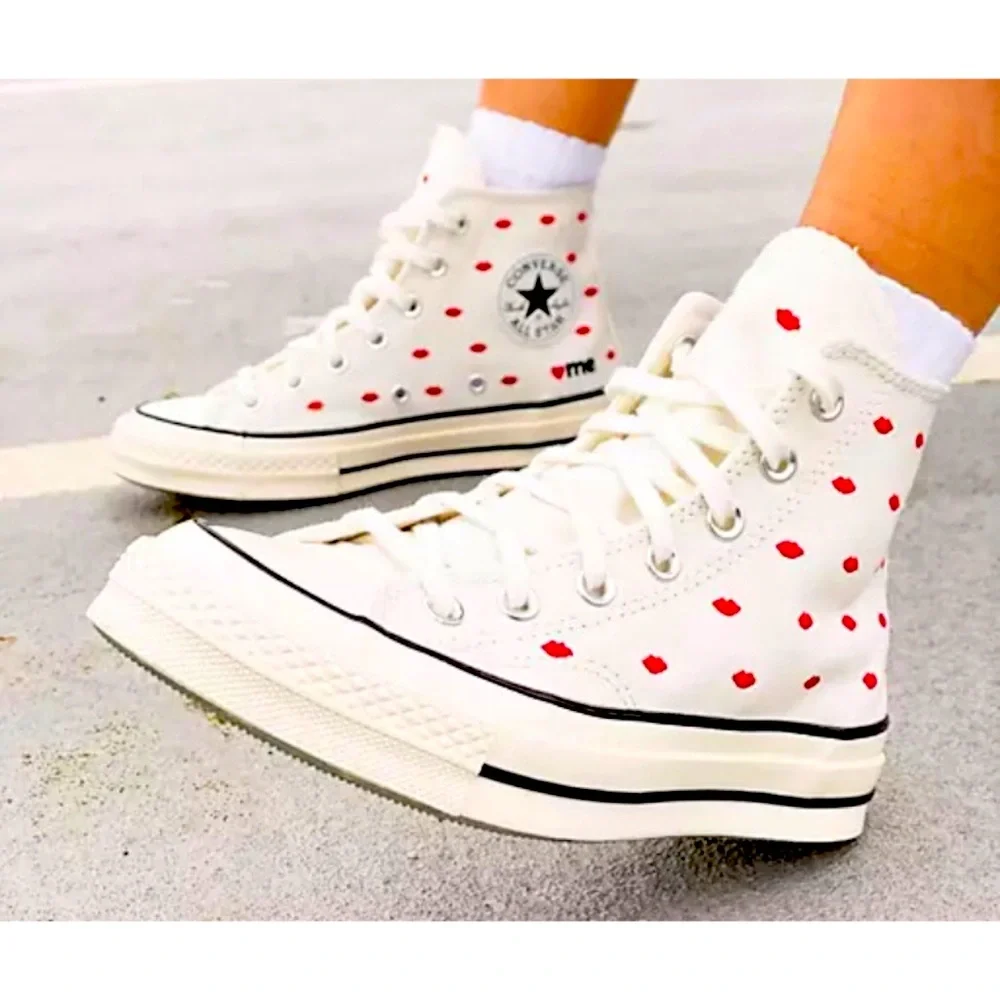 Converse hi top Crafted with love Valentines Day limited edition sneakers - Picture 1 of 14